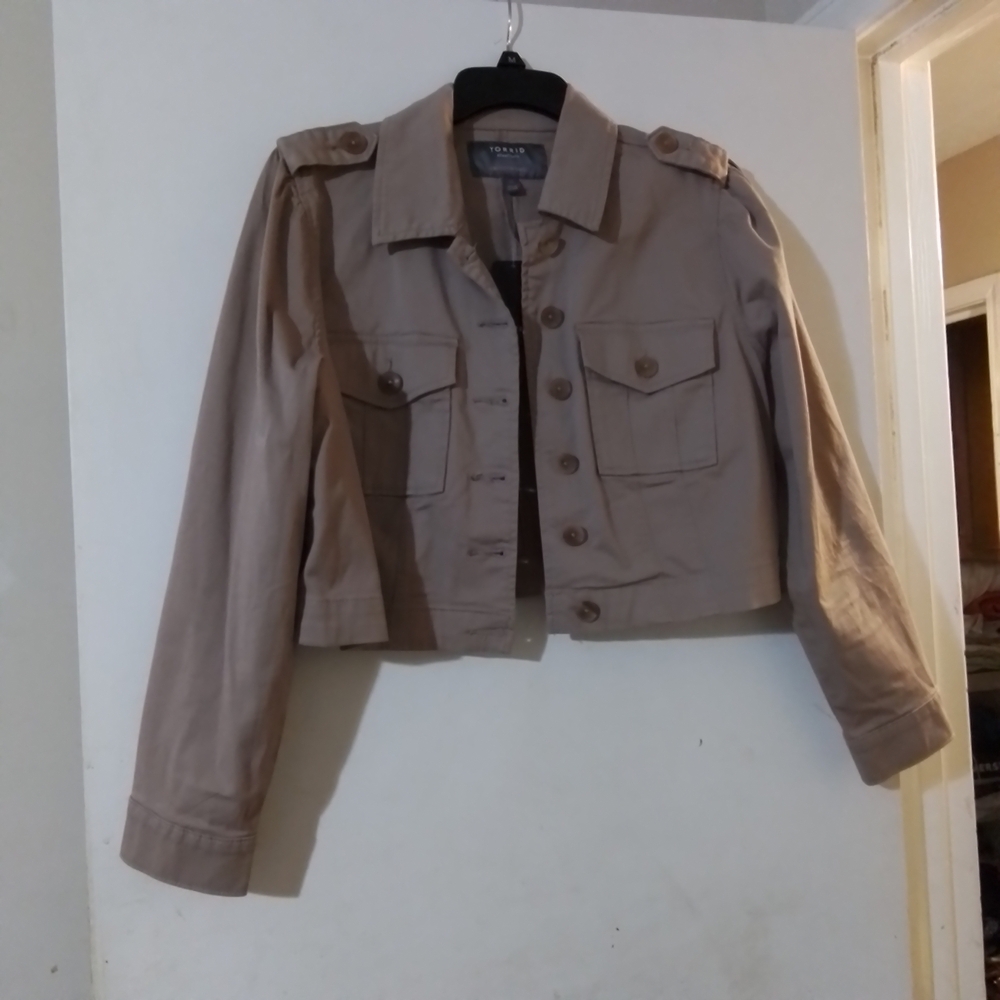 Torrid Utility Jacket in Tan
